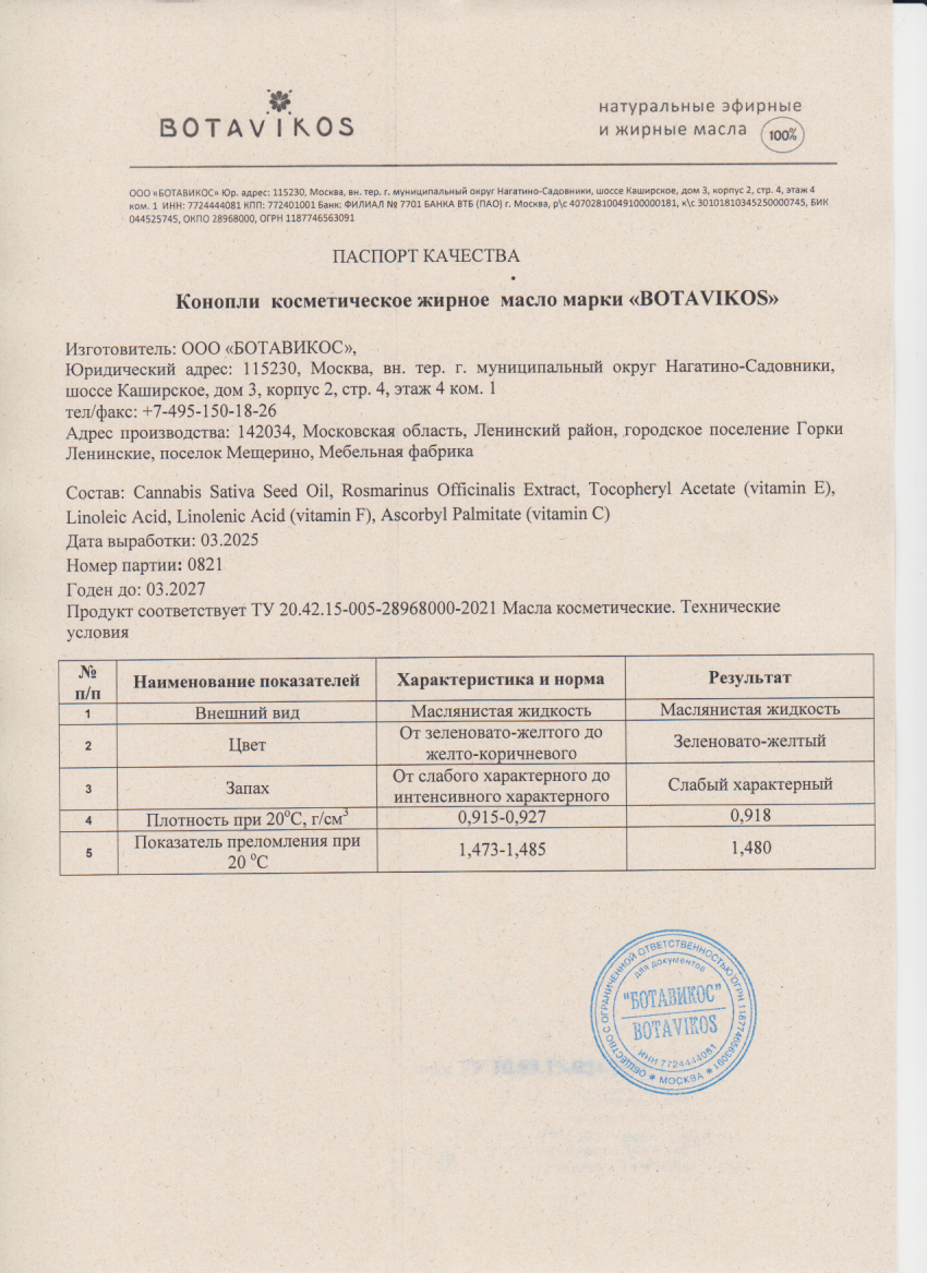 Паспорт №032025